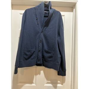 Polo Ralph Lauren Heavy Button Up Men's Cardigan XL Blue Sweater Grandpa
